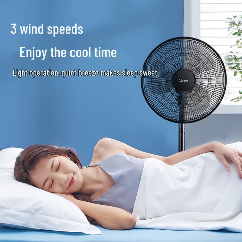 Midea 16-Inch 5-Blade Mechanical Pedestal Fan FSA40UC CN Plug (adapter Included)