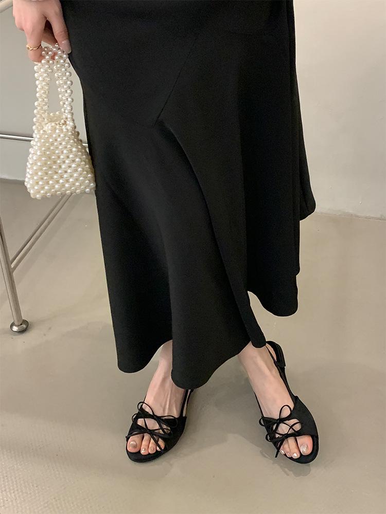 Niche French Flat Bow Sandals: 2025 Summer Fairy Shoes with Round Toe