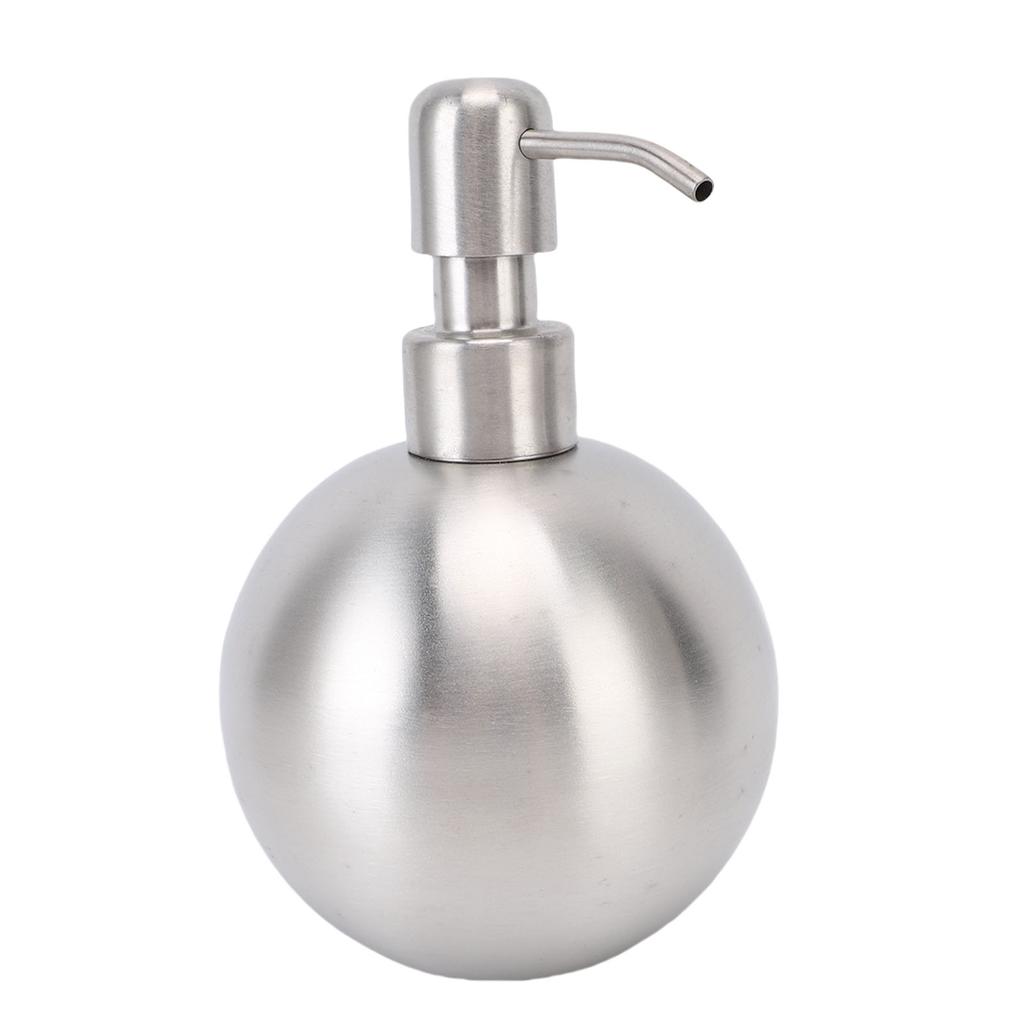 500ml Kugelförmiger Seifenspender Nachfüllbare Edelstahl-Lotionsflasche für Badezimmer-Toilettenartikel