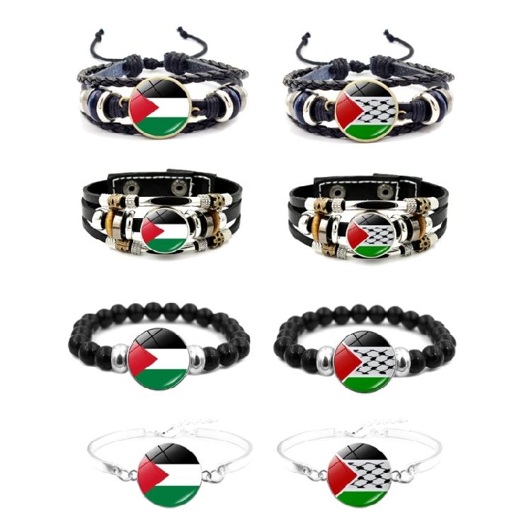 Love Palestine Flag Leather Bracelets Fashion Men Women Bracelets Jewelry Gift