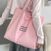 Casual Striped Letter Single-shoulder Bag, Niche Large-capacity Handbag, Shopping Bag