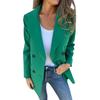 Women's Casual Fashion Solid Color Long Sleeved  Button Double Breasted Suit  Jacket