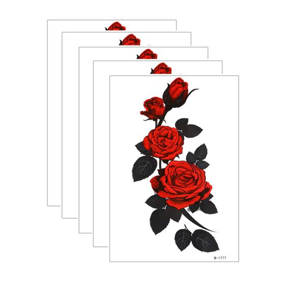 yangyizhi 5 Sheets Tattoo Stickers, Skin-Friendly Temporary Tattoos for Adults And Kids, Easy to Apply Hypoallergenic Non-Irritating Body Art F