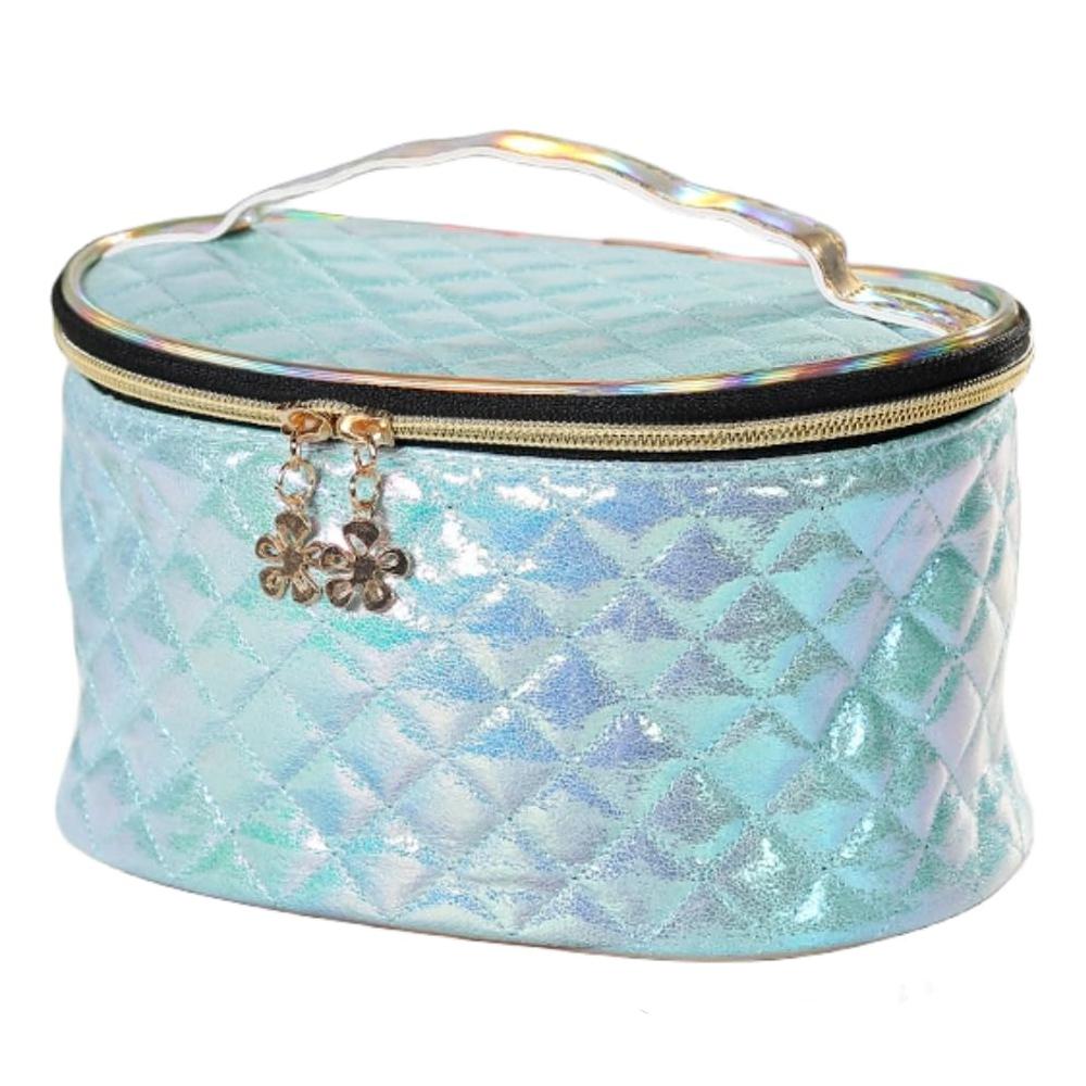 Лазерная переливающаяся ПУ косметичка, Женская дорожная косметичка, Милый водонепроницаемый кейс для макияжа, Портативная подвесная сумка для хранения