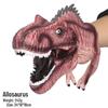 Children's Soft Rubber Dinosaur Hand Puppet - Triceratops & T-Rex Interactive Toy