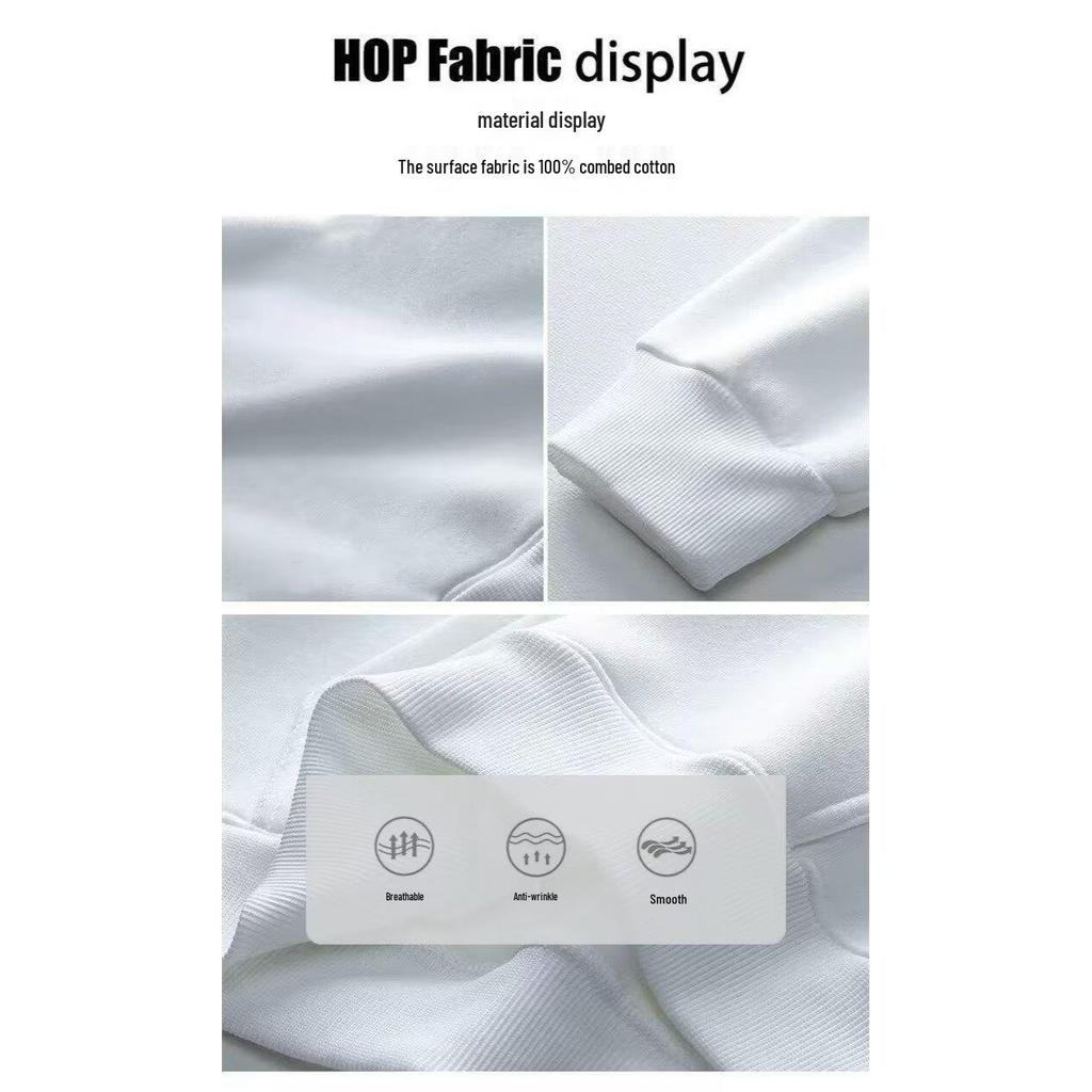 Men's Hong Kong Style Heavyweight Hoodie: Autumn/Winter Trendy Brand, Plus Velvet, Round Neck Casual Top