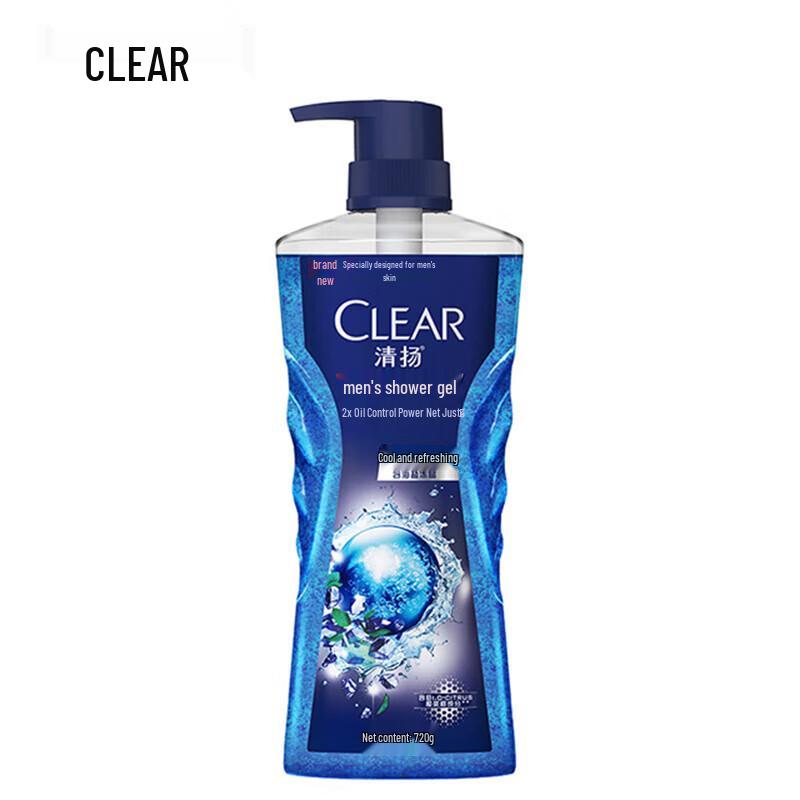 Clear Men Cool & Refreshing Oil Control Shower Gel, 720g x2