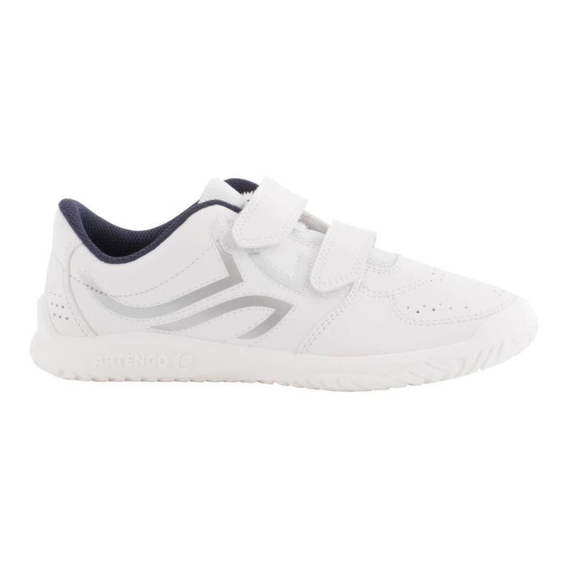 DECATHLON Slip Resistant, Abrasion Resistant, Breathable Low Top Kids Lifestyle Shoes Silver White Kids'