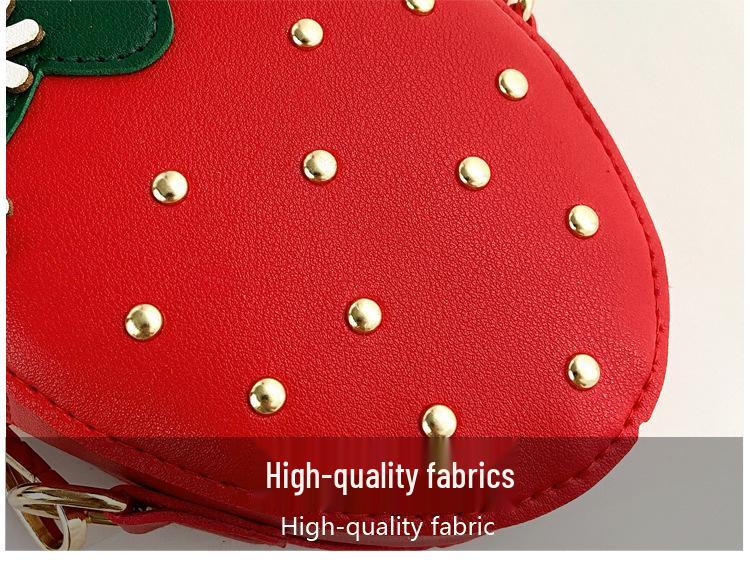 2025 Summer Korean-Style Girls' Crossbody Bag - Cute Strawberry Fashion Accessory for Little Girls