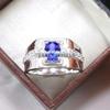 Tanzanite Oval Cut Gemstone With 925 Sterling Silver Ring For Men's #B677 JL375688164190