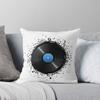 33 Vinyl Record Music Notes Throw Cushions & Pillows Without Core