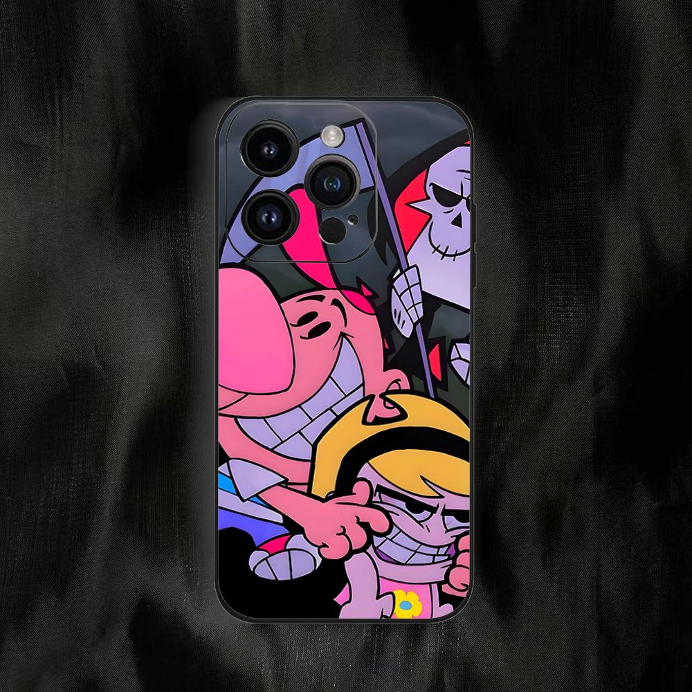 Cartoon C-Courage The C-Cowardly D-Dog Phone Case For Iphone 16 15 11 13 14 Pro Max 7 8 Plus X Xr Xs Max 12mini Black Shell Case