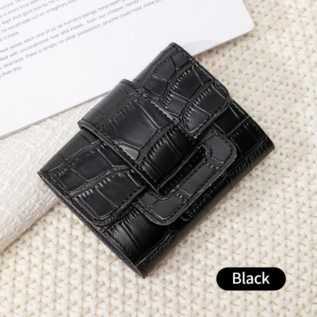 New Crocodile Pattern Women's Wallet Simple Buckle Wallet Fashionable Multi-functional Short Wallet