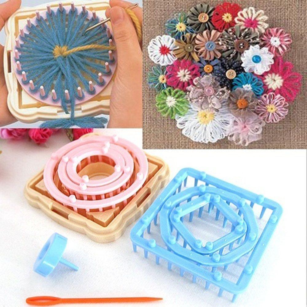 Pattern Knitting Flower Loom Set Knitting Tools Flower Knitting Wool Yarn Knitting Flower Loom