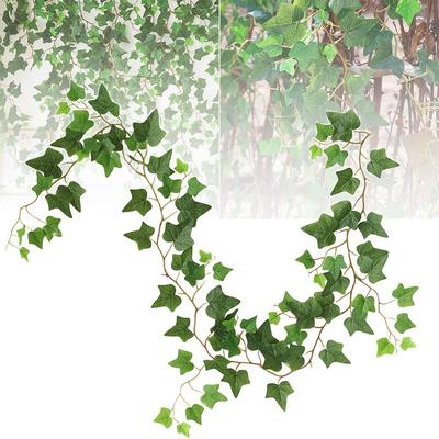 Creative Green Artificial Ivy Vine 80 Leaves 160cm Faux Ivy Photo Props DIY Accessories Simulation Ivy Garland Home Decoration