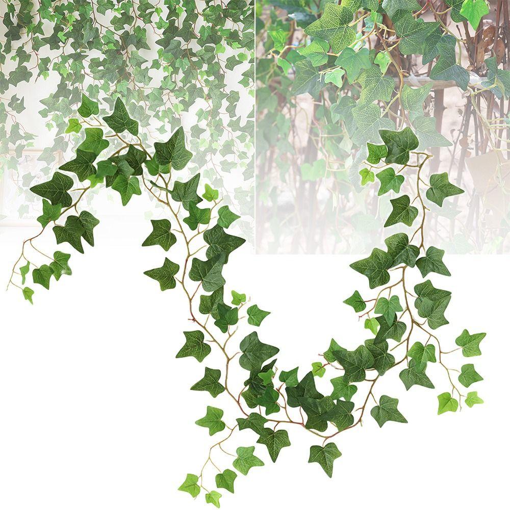 Creative Green Artificial Ivy Vine 80 Leaves 160cm Faux Ivy Photo Props DIY Accessories Simulation Ivy Garland Home Decoration