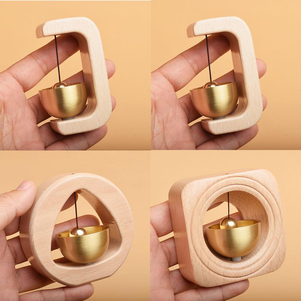 1 Stück Messing Dopamin Türklingel Holzglocke Eingang Haus Windspiel Japanischer Stil Einweihung Eingang Haus Anhänger Qualität