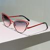 European and American style metal hollow cat eye sunshade sunglasses personalized punk party stage beautiful accessories sunglasses