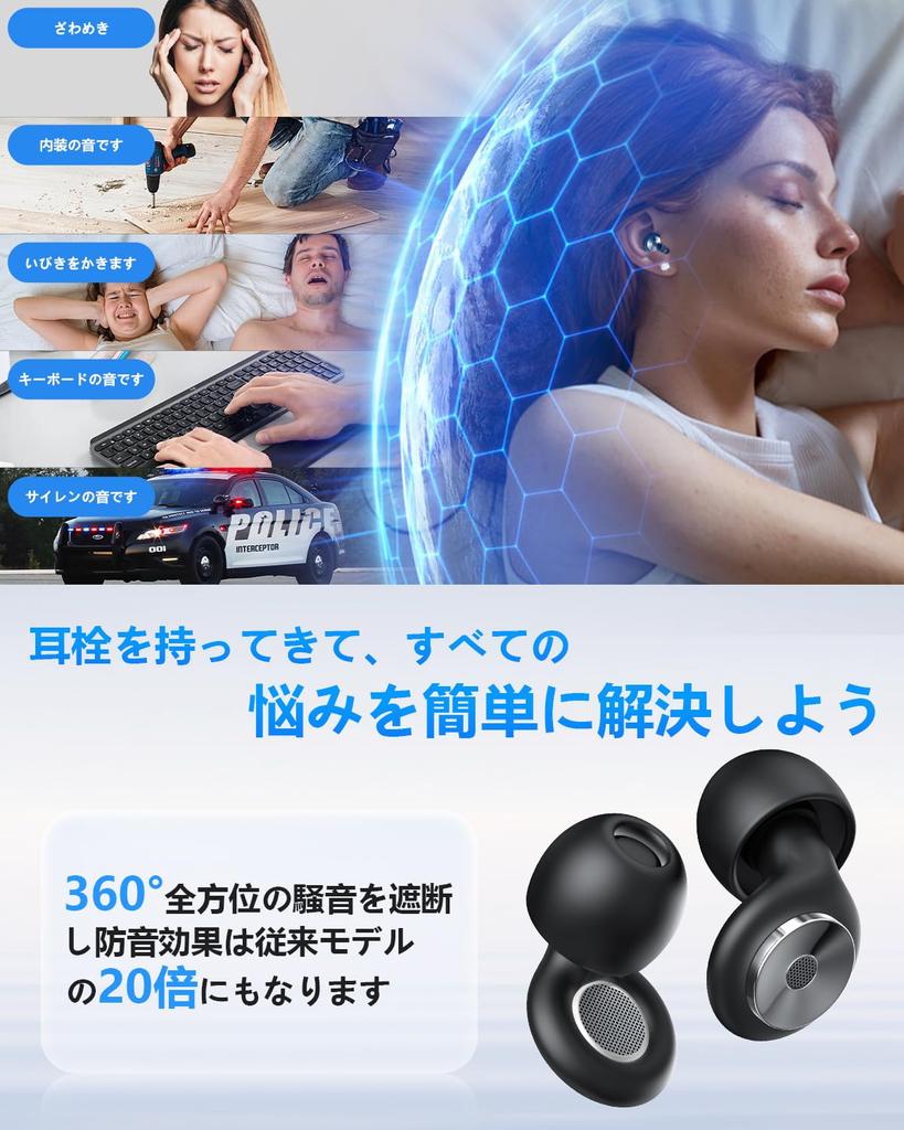 by sleep complete sound Ewbob for 55db noise cancelling for hear comes with storage hearing ear unisex sizes [Supervised professionals] Earplugs,