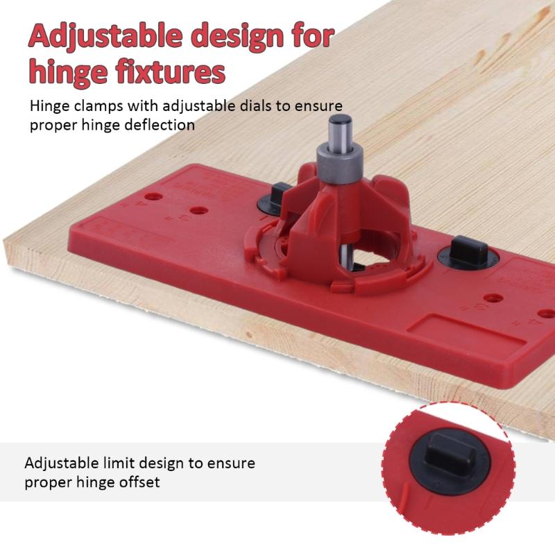 35mm Concealed Hinge Jig, Accurate Locking Hinge Drilling Jig Hole Guide Hole Puncher Locator Woodworking Tool