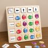 Children's Wooden Montessori Toy Kids Logical Thinking Training Direction Color Cognition Educational Battle Board Game for Gift
