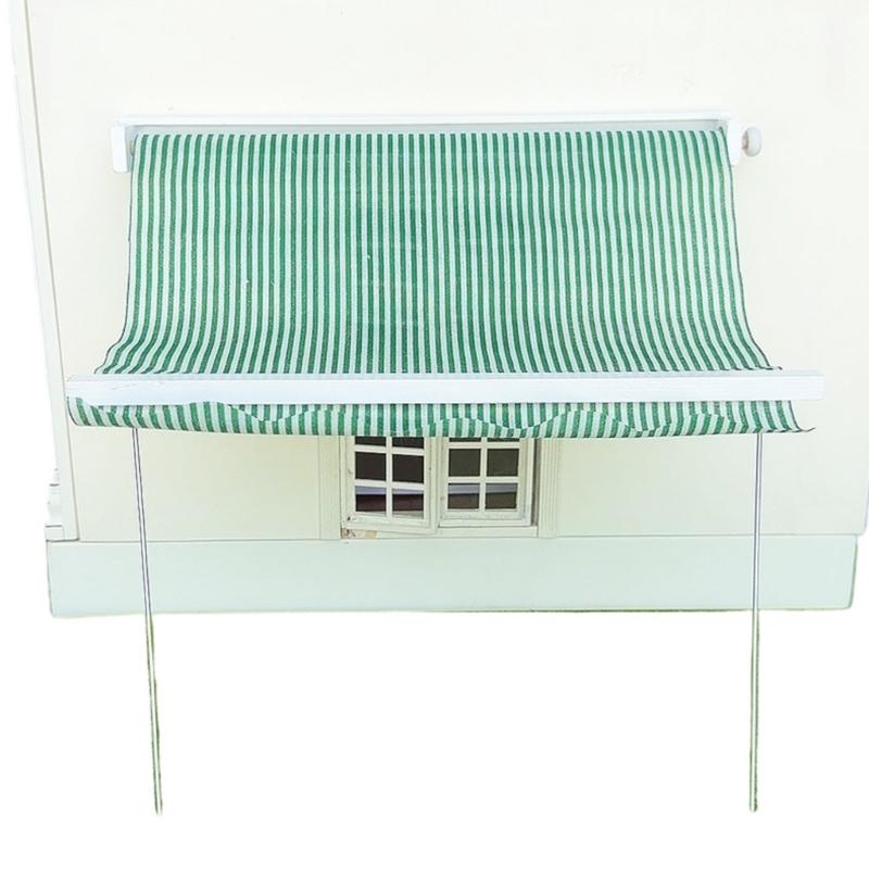 Doll House Awning With Easy Assembly Design For 1/12 Miniature Doll House Quick Installation Doll House Display Accessory