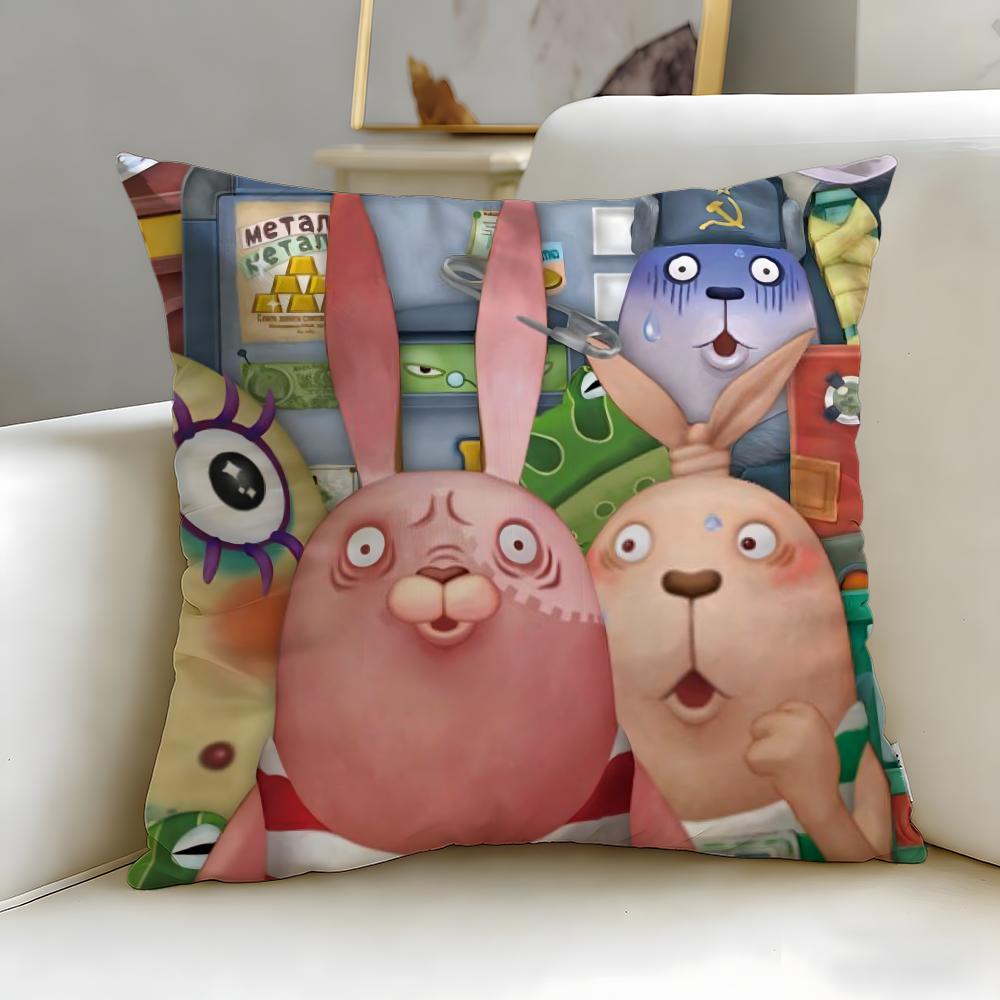 classic cartoon Usavich Cushion Cover Soft & Easy-Wash Pillow Case – Versatile for Couch, Bed, Travel and Office