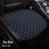 Universal Nappa Leather Car Seat Cushion: Star Embroidered, Backless, Non-Slip, Three-Piece Set