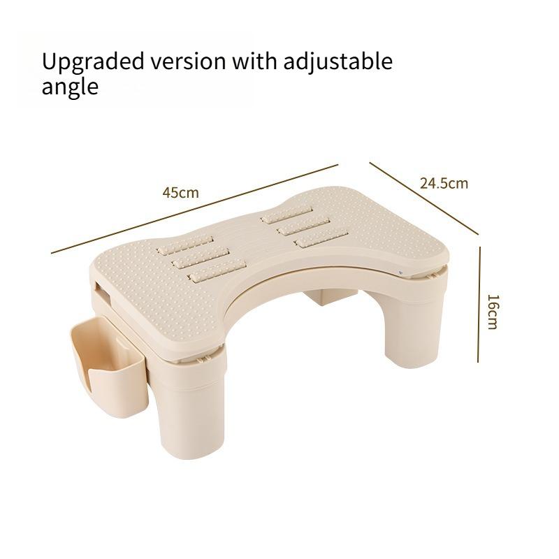 Ergonomic Toilet Step Stool for Home Office Anti Leg Crossing Footrest Creative Bathroom Stool for Better Posture