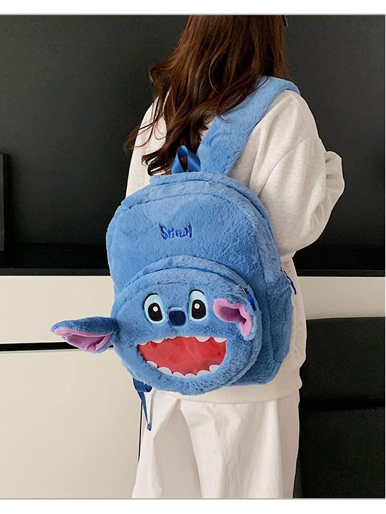 Cartoon Stitch Monster Plüschrucksack - Niedliche Ita-Tasche für Studenten