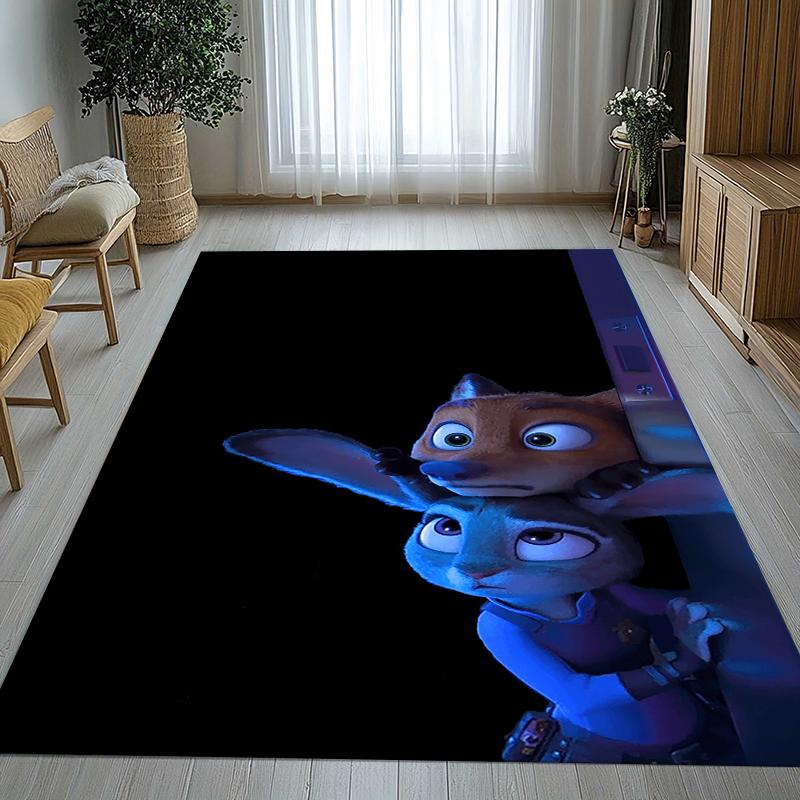 

Cartoon Zootopia Judy Nick Living Room Non-Slip Area Rug Soft Carpet for Bedroom Kids Playroom Sofa,Home Decor Doormat Gift 40x60cm