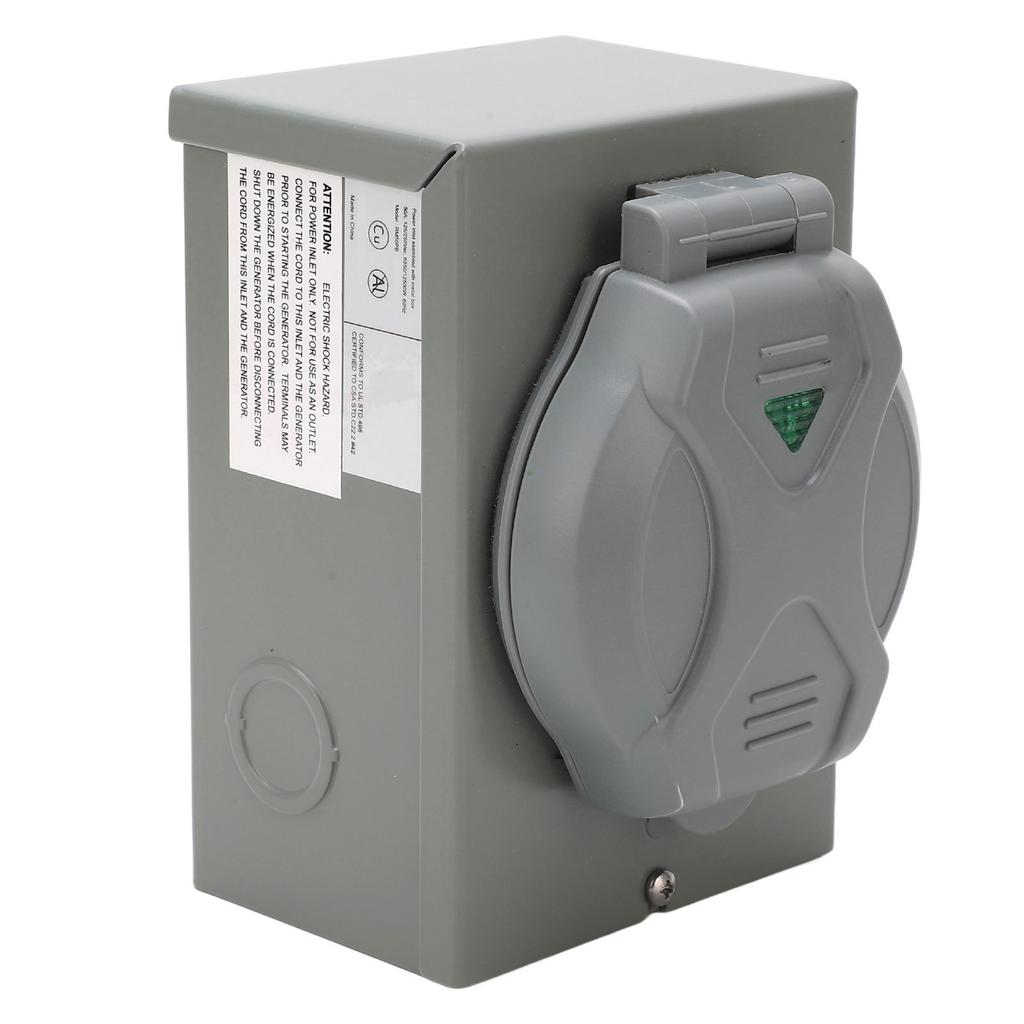 50A Generator Power Inlet Box Aluminiumlegierung Power Inlet Box 12500W AC125V 250V für Außensteckdose