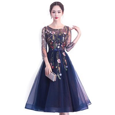 JINZUOMA Evening Tulle Lace Princess Perfect for and Parties Women's Dress, Dress, Dress, Dress, Mid-Length, Embroidered, Sweet, Elegant, Formal,