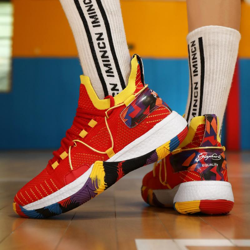 35-46 Teen Adult Large Shock Absorbent Anti Slip Wear Resistant Breathable Outdoor Basketball Shoes Casual Sports Shoes