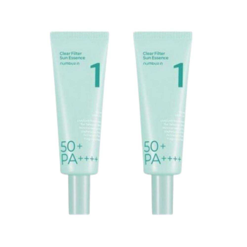 

Numbuzin No.1 Clear Soothing Aqua Sun Cream Duo SPF50+ PA++++ Hydrating & UV Protection Set 50ml x 2ae