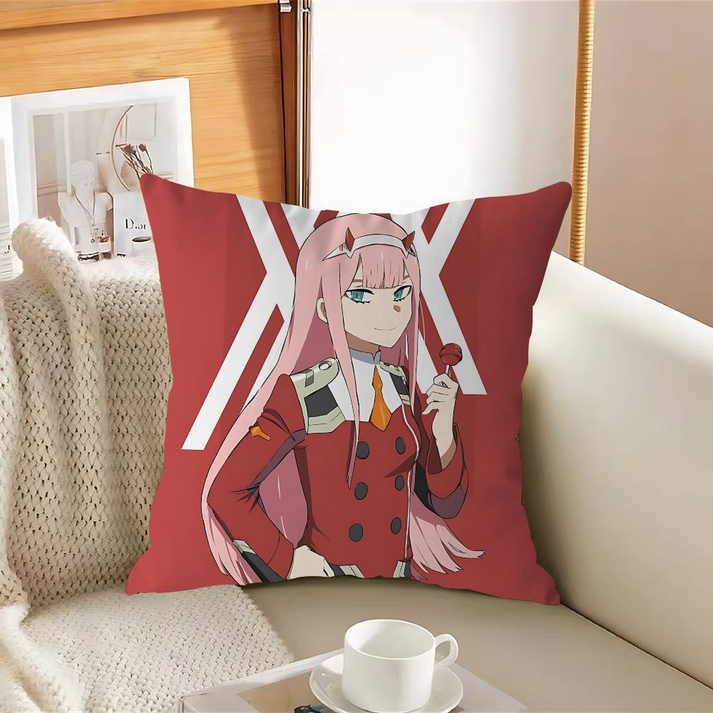 

Anime DARLINGS In The FRANXX-X Pillow Case Removable Washable Cushion Cover – All-Season Soft Linen 12x12Inch