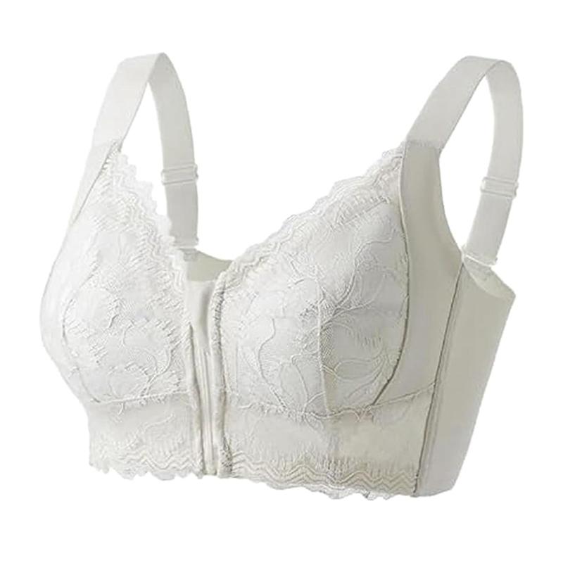 Women's Front-Zip Adjustable Strap Push-Up Bra