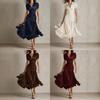 Elegante Satin Streep Geplooide Bodycon Midi Jurk Hoge Taille Korte Mouw 2026