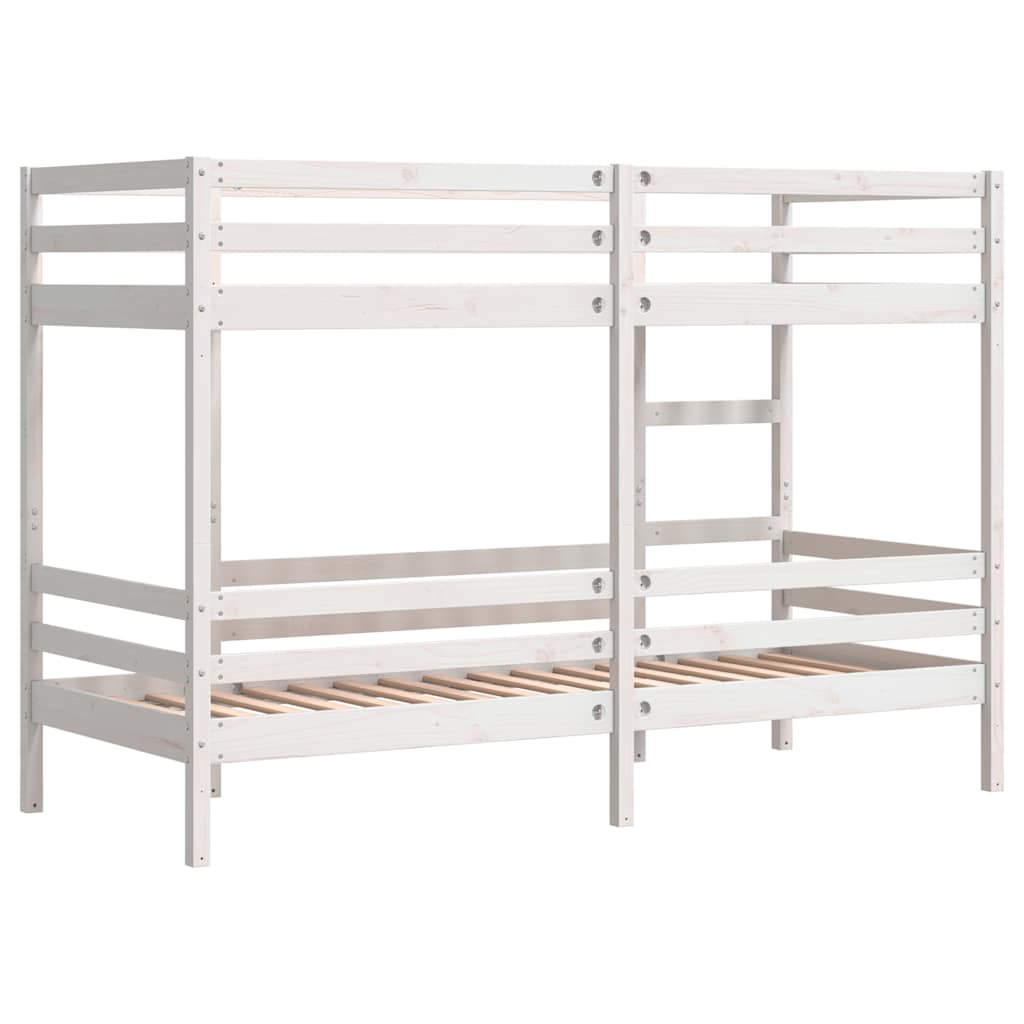 Bunk Bed White 90 X 190 Cm Solid Pine Wood