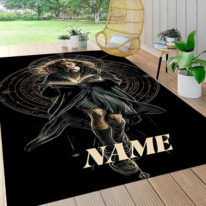 Custom Name Harry Potter Magic Train Carpet Rug Customizable Soft Washable Anti-Slip Home Living Room Sofa Mats Personalized Rug. 090974