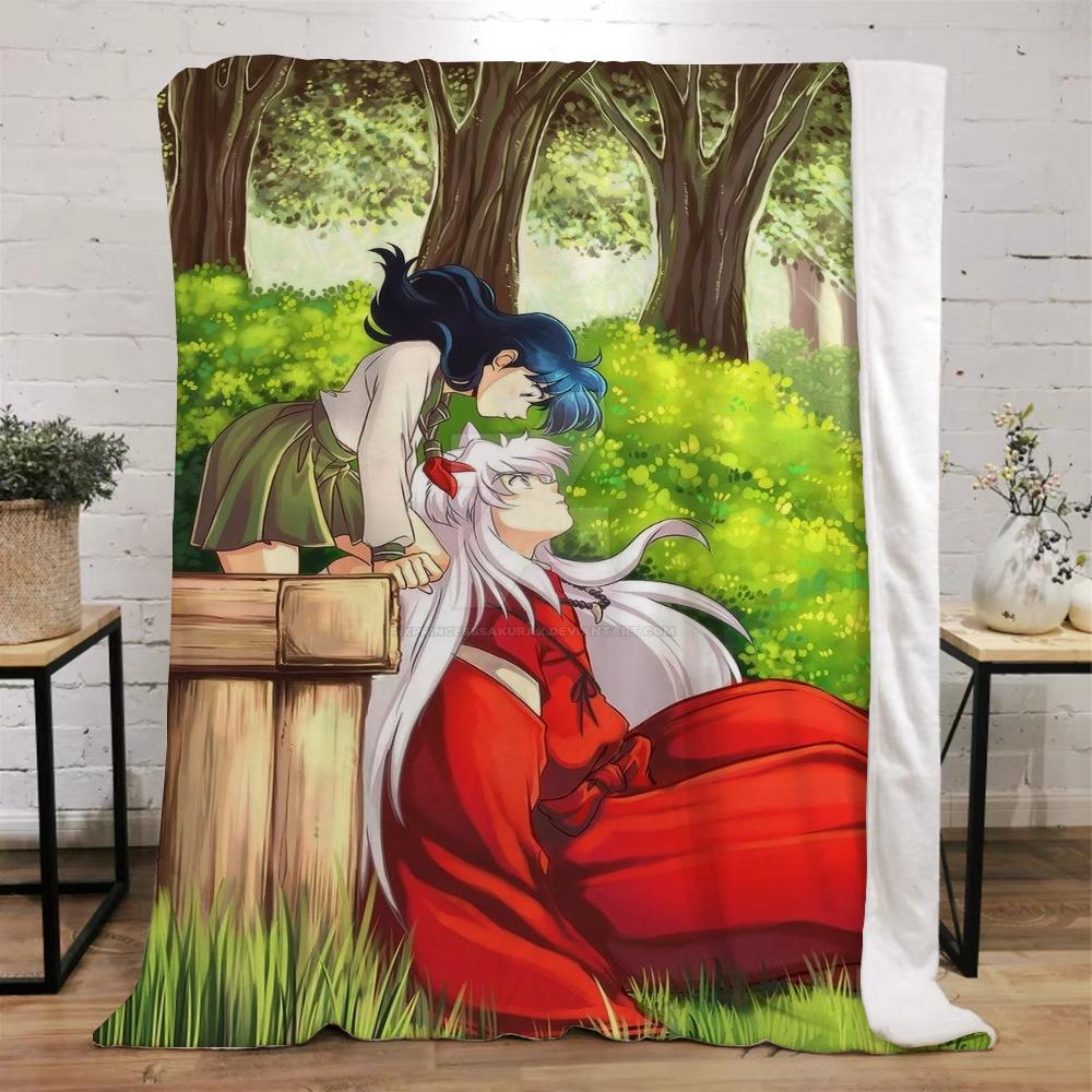 Inuyasha Warm Winter Blankets for Sofa Cover Blanket Bed Throw Luxury Bedding Beach Towel Knitted Plaid Home and Decoration Knee