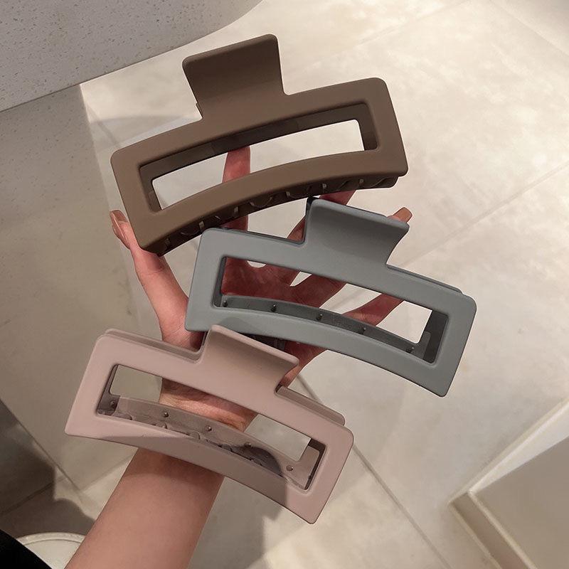 13cm Extra Großer Mattierter Eckiger Krallenclip - Vielseitiges Haaraccessoire