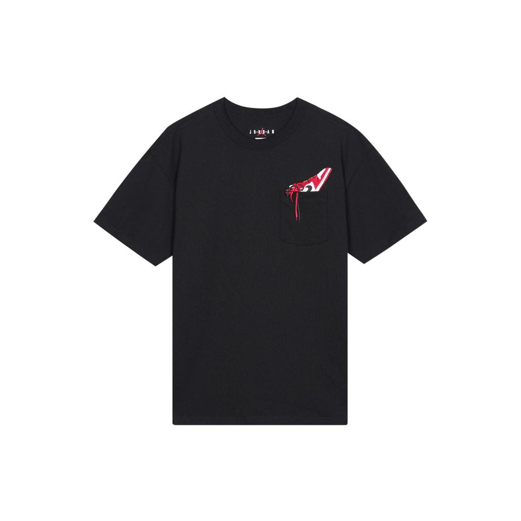 Jordan T Shirts Men's Black Crew Neck Moderate Straight Fit DO1928-010