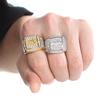 Full Zirconia King's Ring for Men Shiny Hip Hop Stainless Steel Jewelry Male Glamour Gift Square Large Rings Trendy Anillos