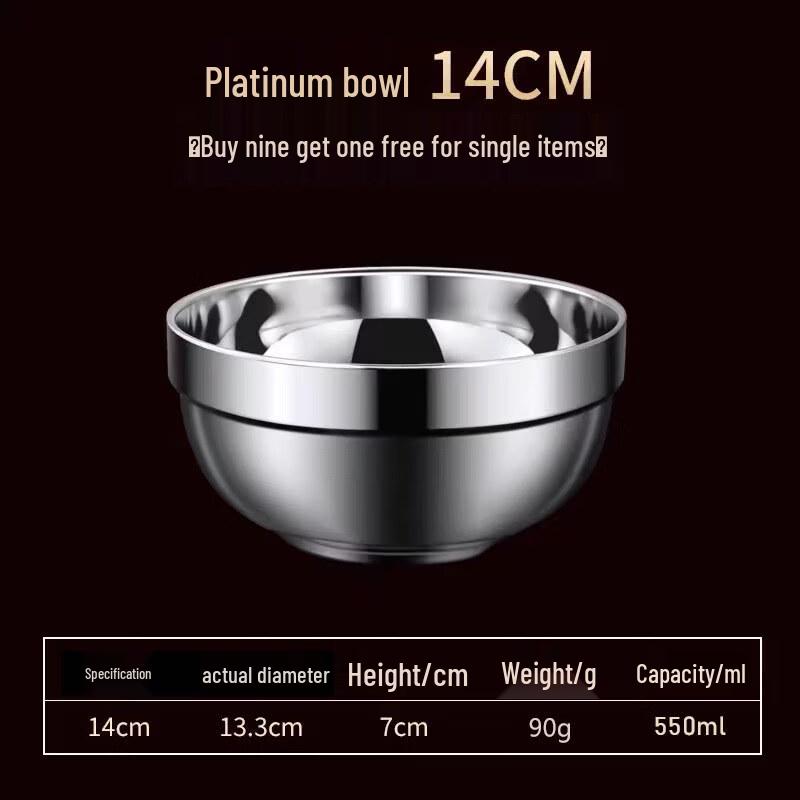 Stainless Steel Double-Layer Insulated Bowl