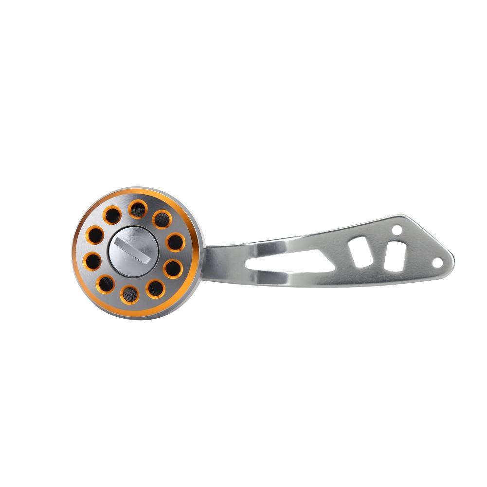 1Pc Durable Metal Handle Part Accessory for Abu Round Baitcast Fishing Reel(Gold)