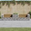 VidaXL Garden Bench with Gabion Basket Impregnated Pine Wood 3196247