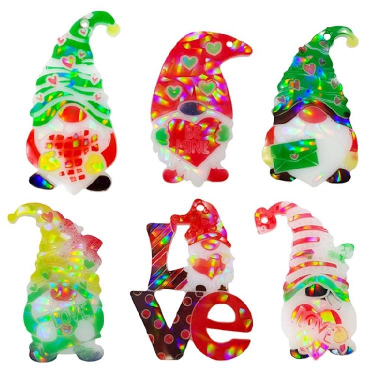 Holographic Resin Molds Christmas Gnome Silicone Molds Resin Pendant Molds