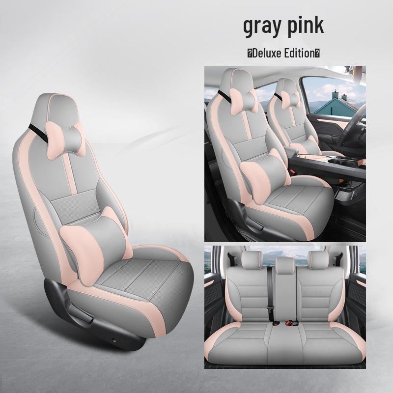 Sihao E10X Car Seat Cushion - Full Leather, Universal Fit, Four Seasons, One-Piece Design for Five-Seaters