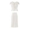 Completo gonna due pezzi da donna ricamato in pizzo